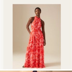 ME+EM Shadow Leaf Halterneck Dress
Printed Crinkle Georgette. NWT Size 8